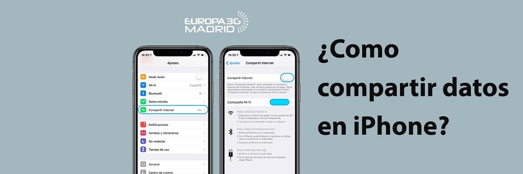 Como compartir datos iPhone