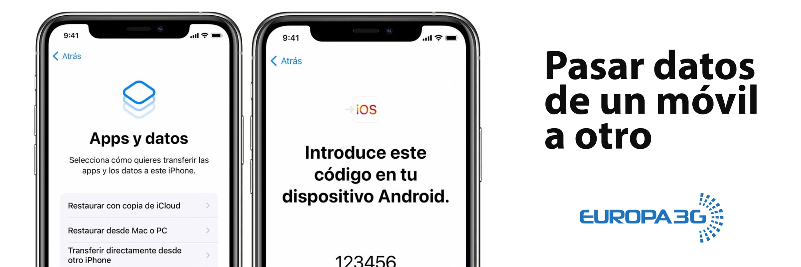 Pasar datos de un móvil a otro